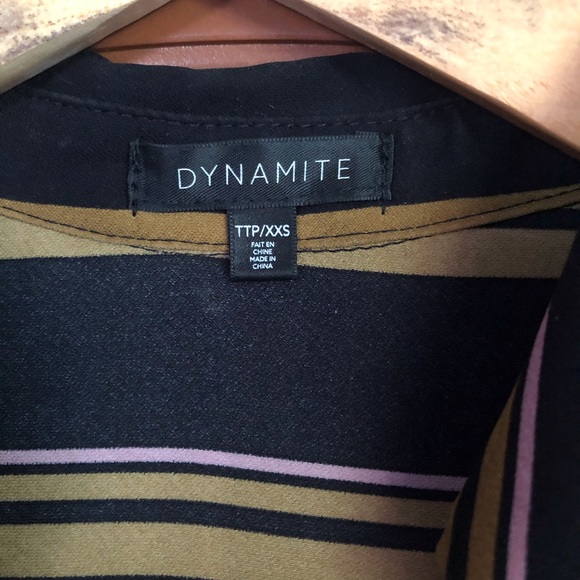 Dynamite long sleeve striped flowy blouse - Picture 2 of 3